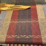 Carolyn O's scarf, on the loom