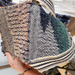 Top and back of purse made from cloth woven on rigid heddle loom (Cathy S)