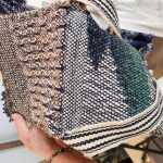 Top and back of purse made from cloth woven on rigid heddle loom (Cathy S)